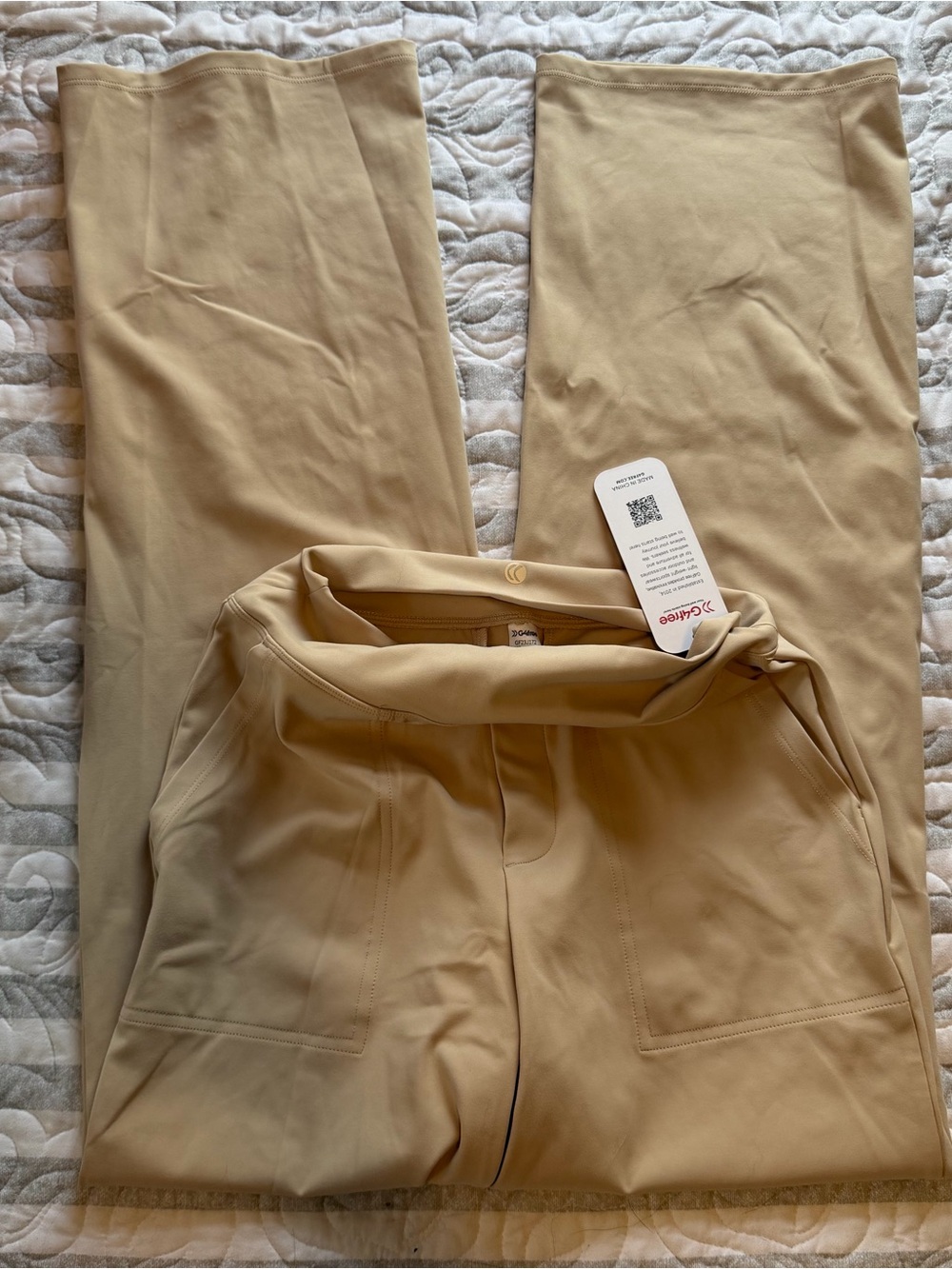 Beige Women’s Performance Stretch Pants - Business Casual